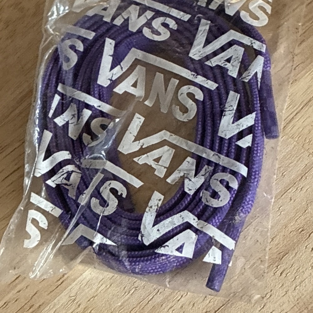 Vans Replacement Shoelaces – Purple – New in Original Bag -Flat